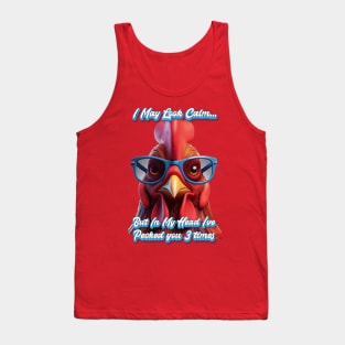 Rooster Pecked 3 Times by focusln Tank Top